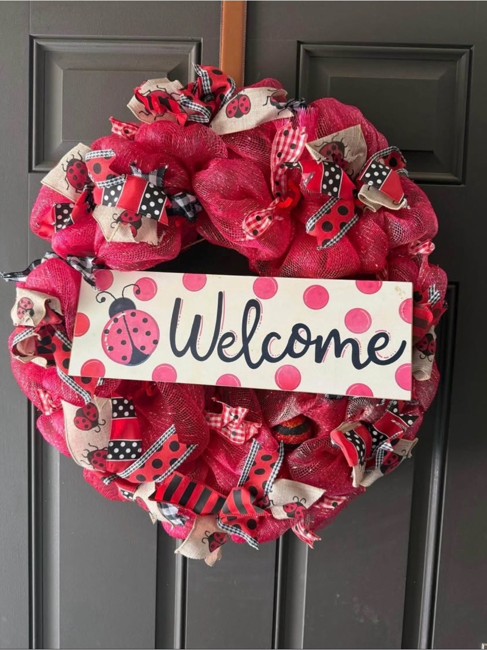 Ladybug wreath